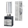 GARDEROBE Pino Beton Oxid Optik - Hellgrau, Holzwerkstoff (130/185/36cm) - Vladon