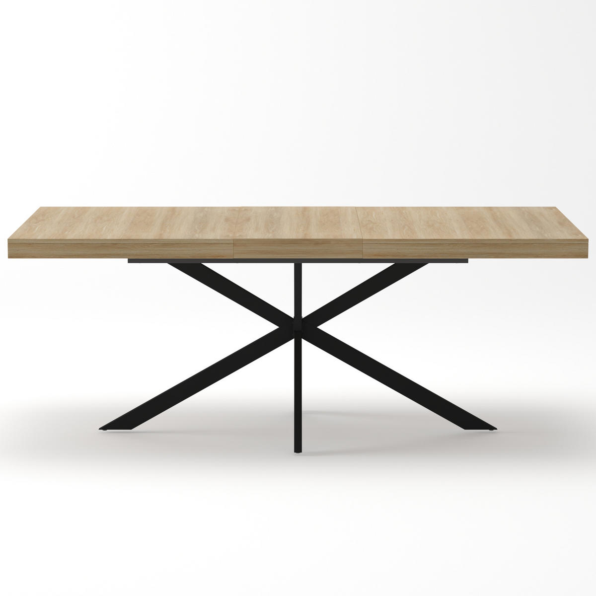 ESSTISCH Natürlich mit verstecktem Stauraum 140-180/80/76 cm - Naturfarben, Holz (80/160/76cm) - Oxeza