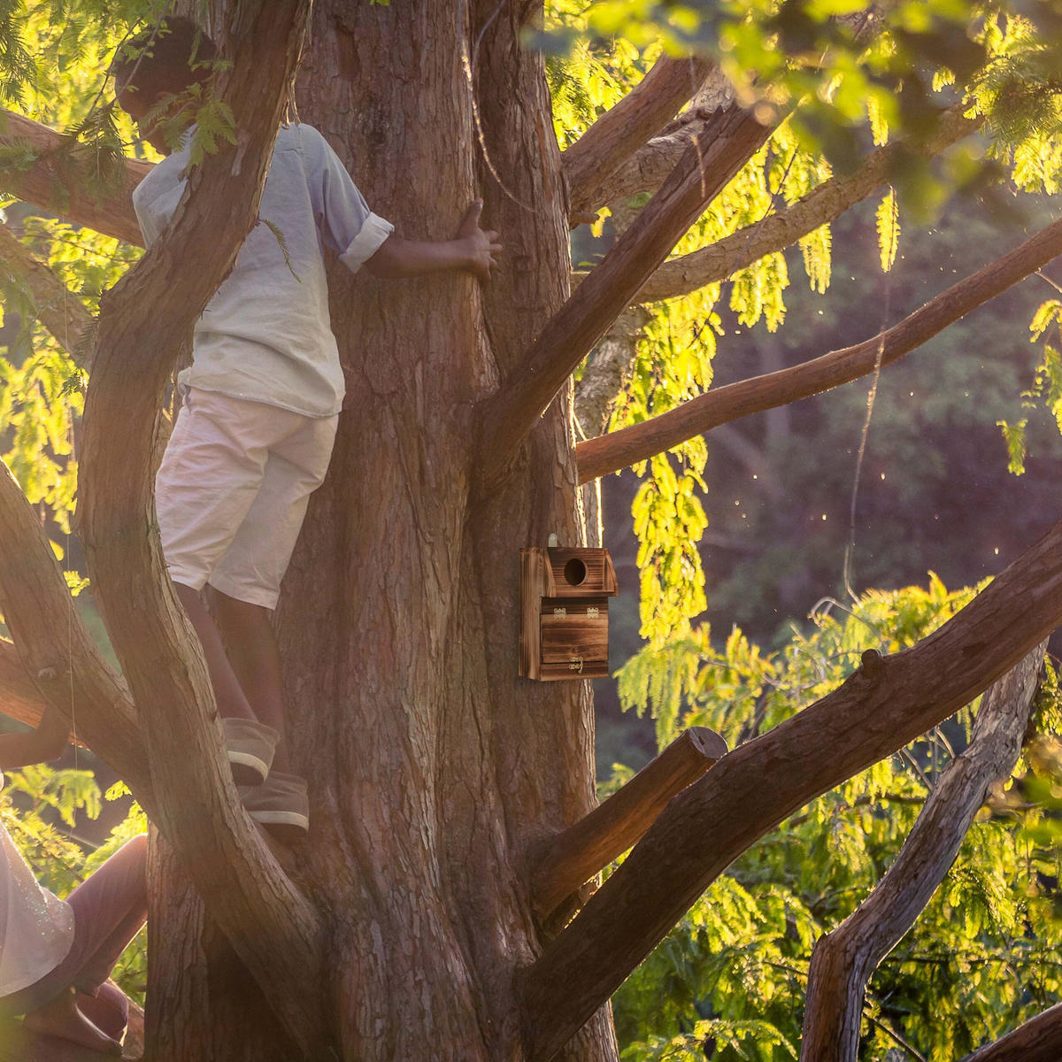 NISTKASTEN - Hellbraun, Holz/Metall (14/24.5/14cm) - Relaxdays