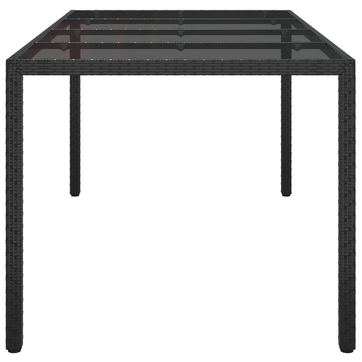 GARTENTISCH Tischwald 90/75.5/190 cm - Schwarz, Naturmaterialien (190/90/75.5cm) - ZMH