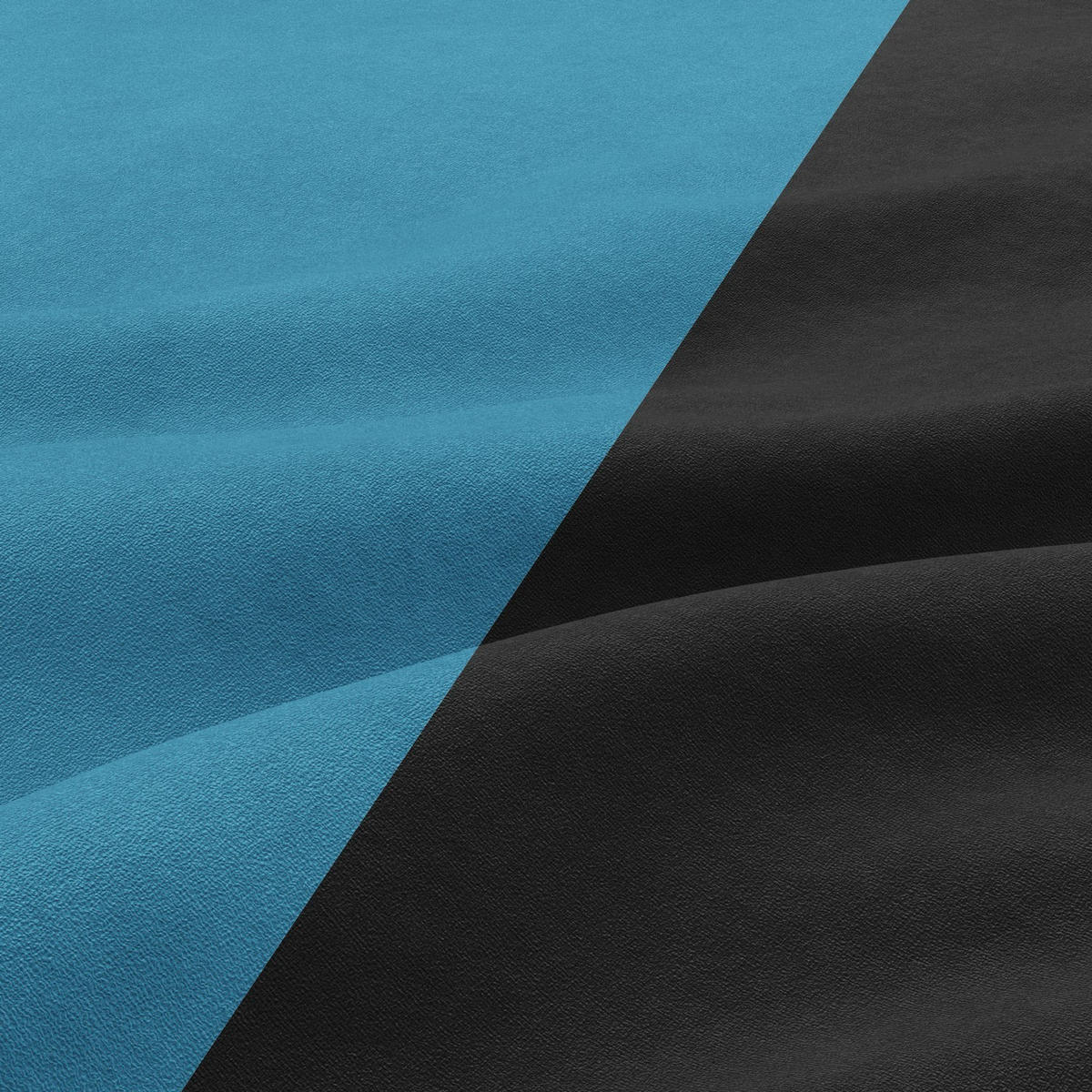 SOFA 3-SITZER MIT SCHLAFFUNKTION ORION, Schwarz + Blau - Blau/Schwarz, Textil (220/85/92cm)