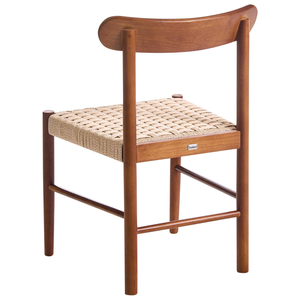 ESSZIMMERSTUHL 2er-Set Holz Braun/Beige Eagan - Braun, Holz (50/76/46cm) - Beliani