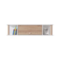 WANDREGAL Figo mit 1 Tür und mit 2 offenen Regalen - Weiß/Eiche Artisan, Holzwerkstoff (125/35/25cm) - Beautysofa
