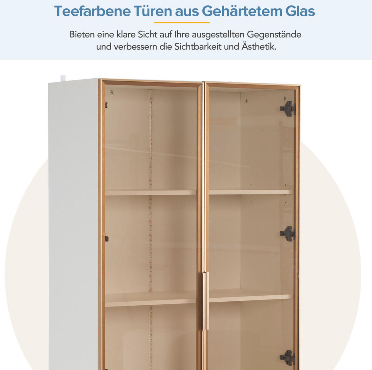 VITRINA 80/40/160 cm s LED osvjetljenjem, dvokrilnim vratima i podesivim policama, bijela - bijela, drvni materijal (80/160/40cm) - Redom