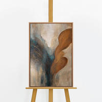 GEMÄLDE Wind und Gold Schattenfugenrahmen Eichefarben 60x40 cm - Eichefarben, Holz (60/40cm) - YS-art gallery