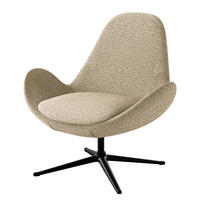 SESSEL - Taupe/Schwarz, Textil/Metall (87/90/82cm) - home24