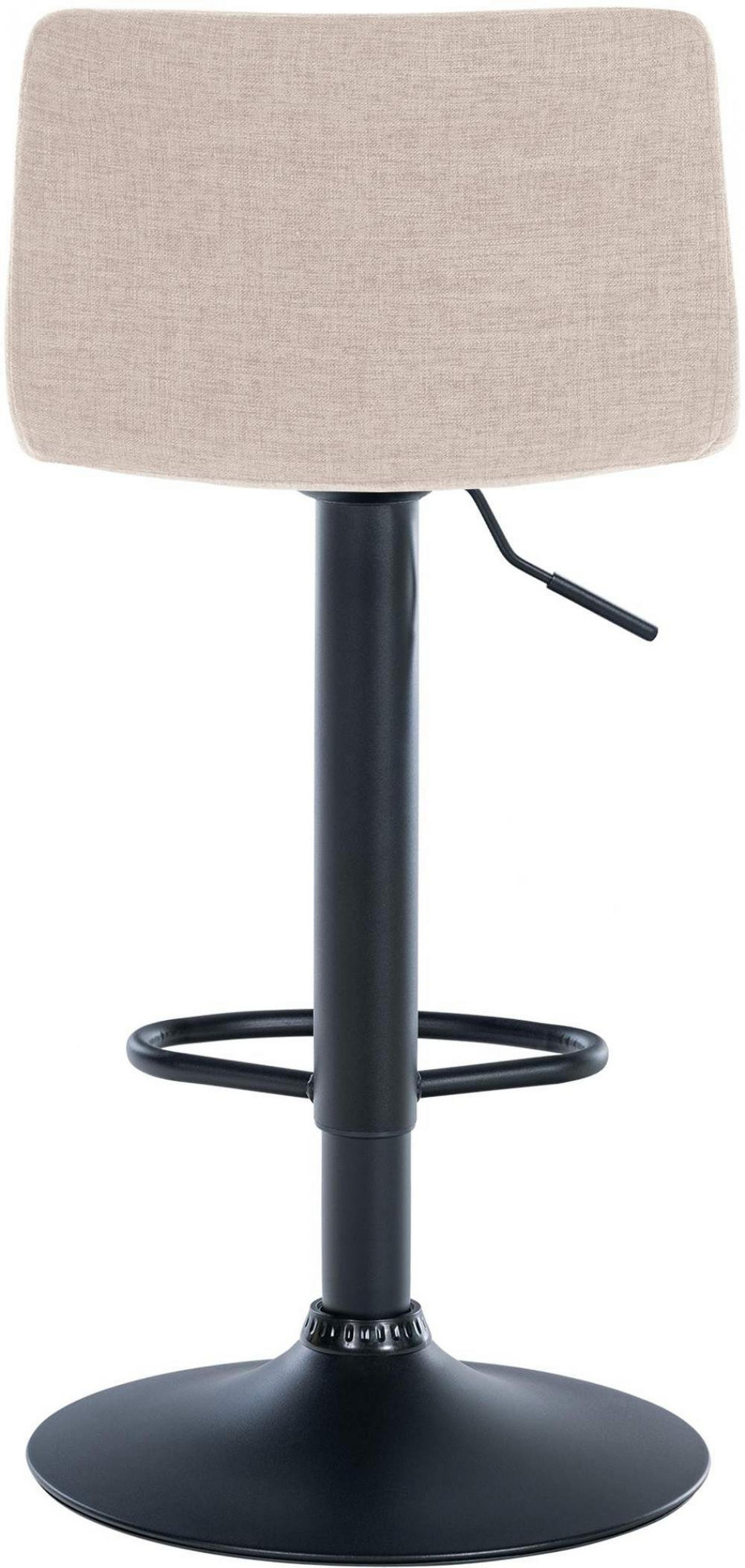 BARHOCKER Stoff creme - Creme/Schwarz, Textil/Metall (39/84/36cm) - CLP