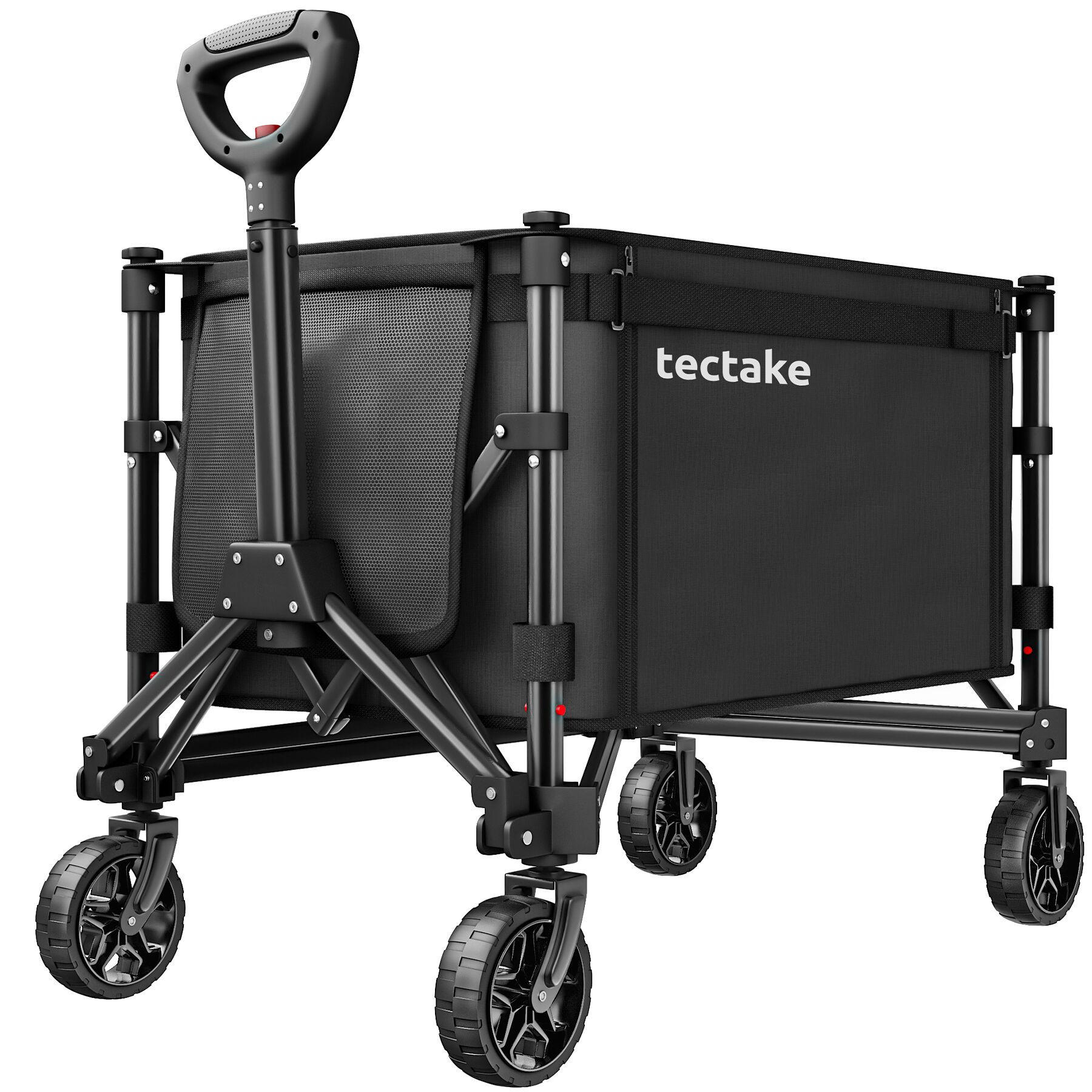 BOLLERWAGEN Smartrider, Inklusive Einlegeboden, Reflektorstreifen, Belastbarkeit 60 kg, schwarz - Schwarz, Kunststoff (47/90/83cm) - tectake