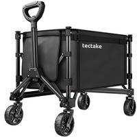 BOLLERWAGEN Smartrider, Inklusive Einlegeboden, Reflektorstreifen, Belastbarkeit 60 kg, schwarz - Schwarz, Kunststoff (47/90/83cm) - tectake