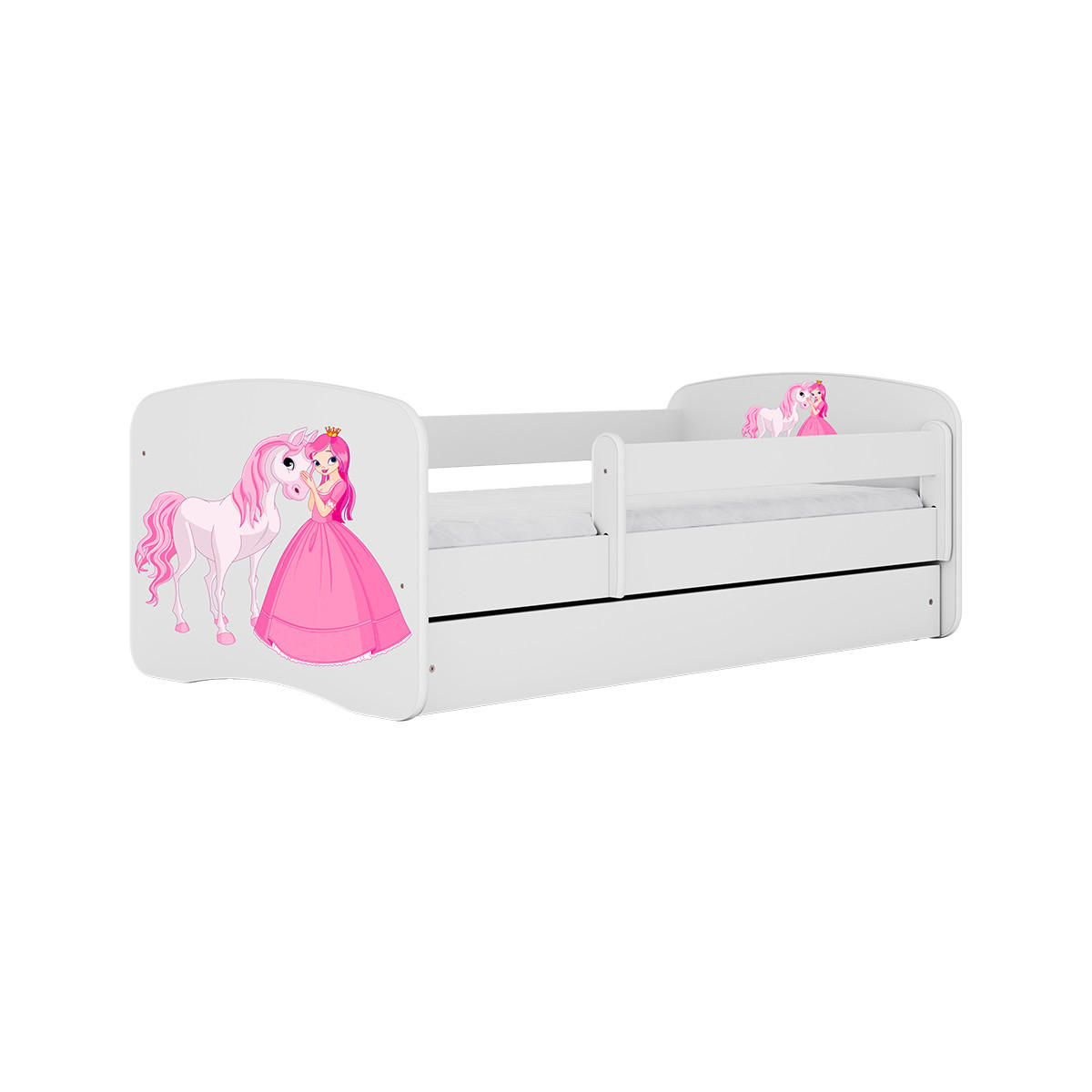POSTEĽ Biela - pink/biela, kompozitné drevo (80/180cm) - Petits-meubles