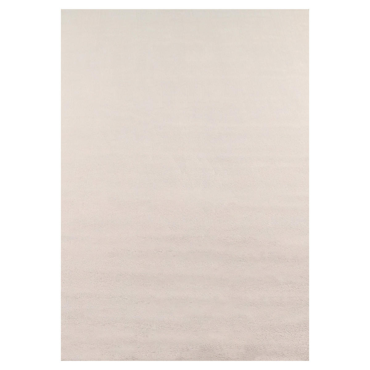 TEPPICH Kurzflor Uni-Farbe Microfaser Antirutsch Wohnzimmer waschbar Creme Läufer 80x150 - Creme, Textil (80/150cm) - KADIMA DESIGN