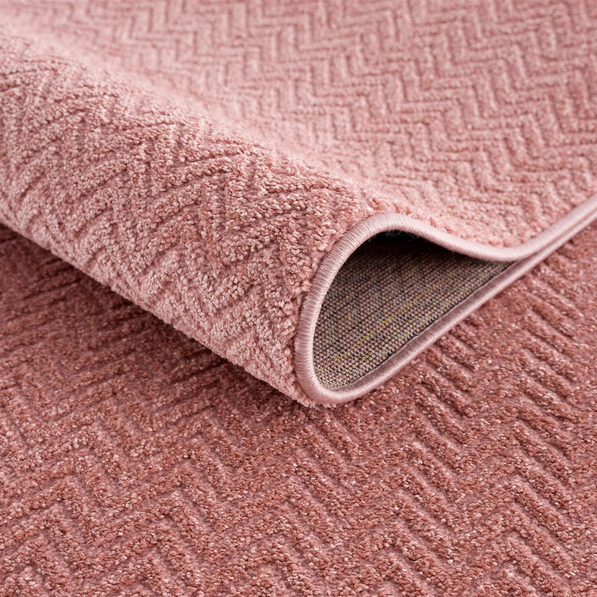 KURZFLOR-TEPPICH Fancy 805 Rosé 140x200 cm - Rot/Rosa, Textil (140/200cm) - carpet city