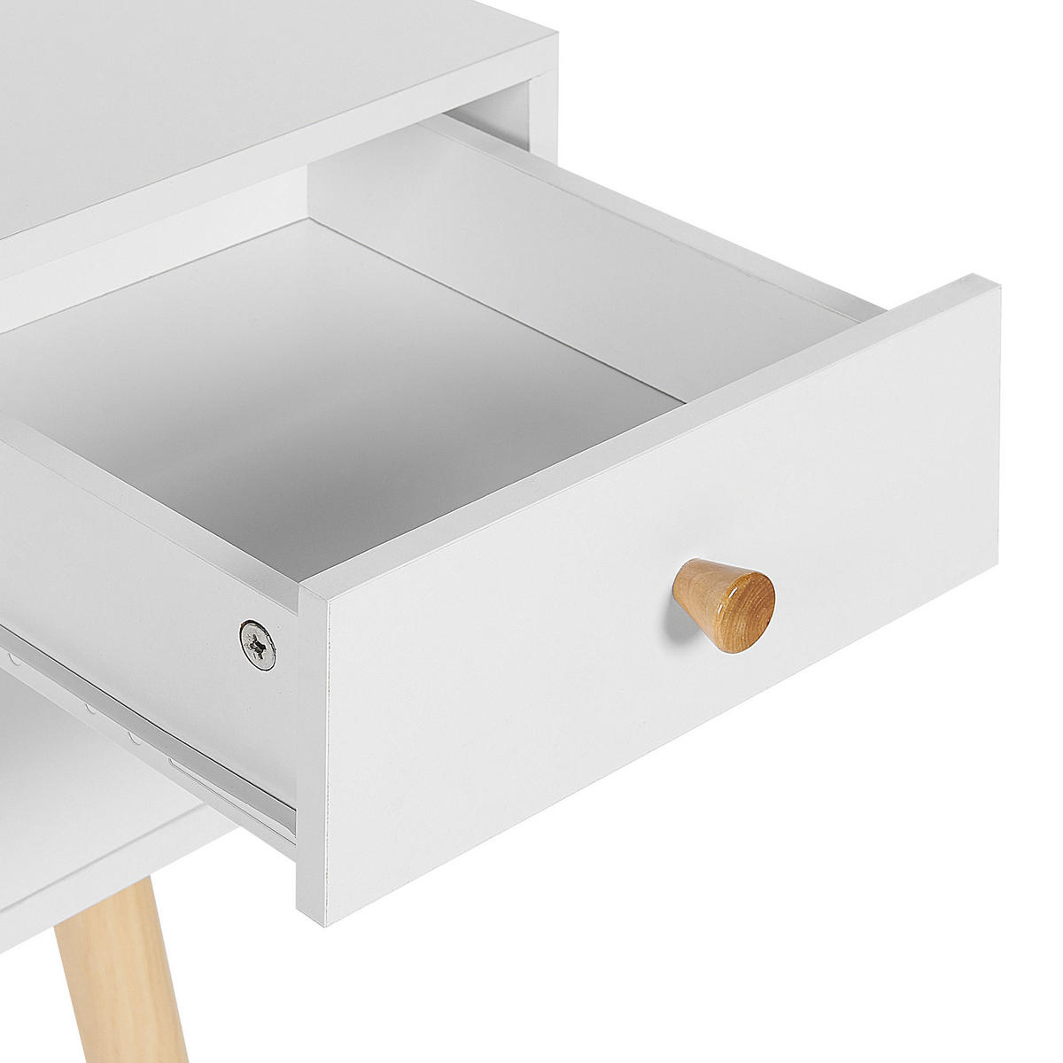 SCHREIBTISCH weiß 110/55/78 cm Levin - Weiß, Holzwerkstoff (55/110/78cm) - Beliani