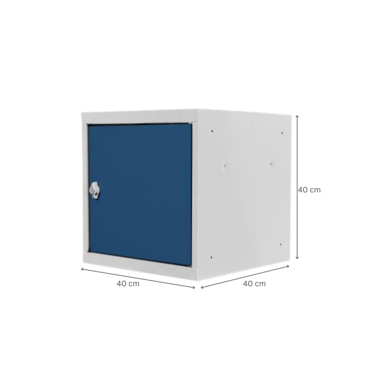 SCHLIESSFACHWÜRFEL 2x Blocky mit Drehriegelschloss für Vorhängeschloss 40x40x40cm Lichtgrau/Blau - Dunkelblau/Grau, Metall (40/40/40cm) - PROREGAL