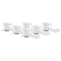 ESPRESSOTASSEN MIT UNTERTELLER NewWave Caffè weiß 80 ml 6er Set - Weiß, Keramik (13/9.5/17cm) - Villeroy & Boch