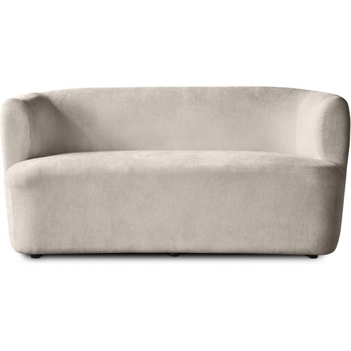 2-SITZER SOFA Nori cappuccino velour - Schwarz/Cappuccino, Kunststoff/Textil (150/68/72cm) - Beautysofa