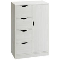 KOMMODE DE-12364 54/29/83 cm Weiß - Weiß, Holzwerkstoff (54/83/29cm) - ComfortXL