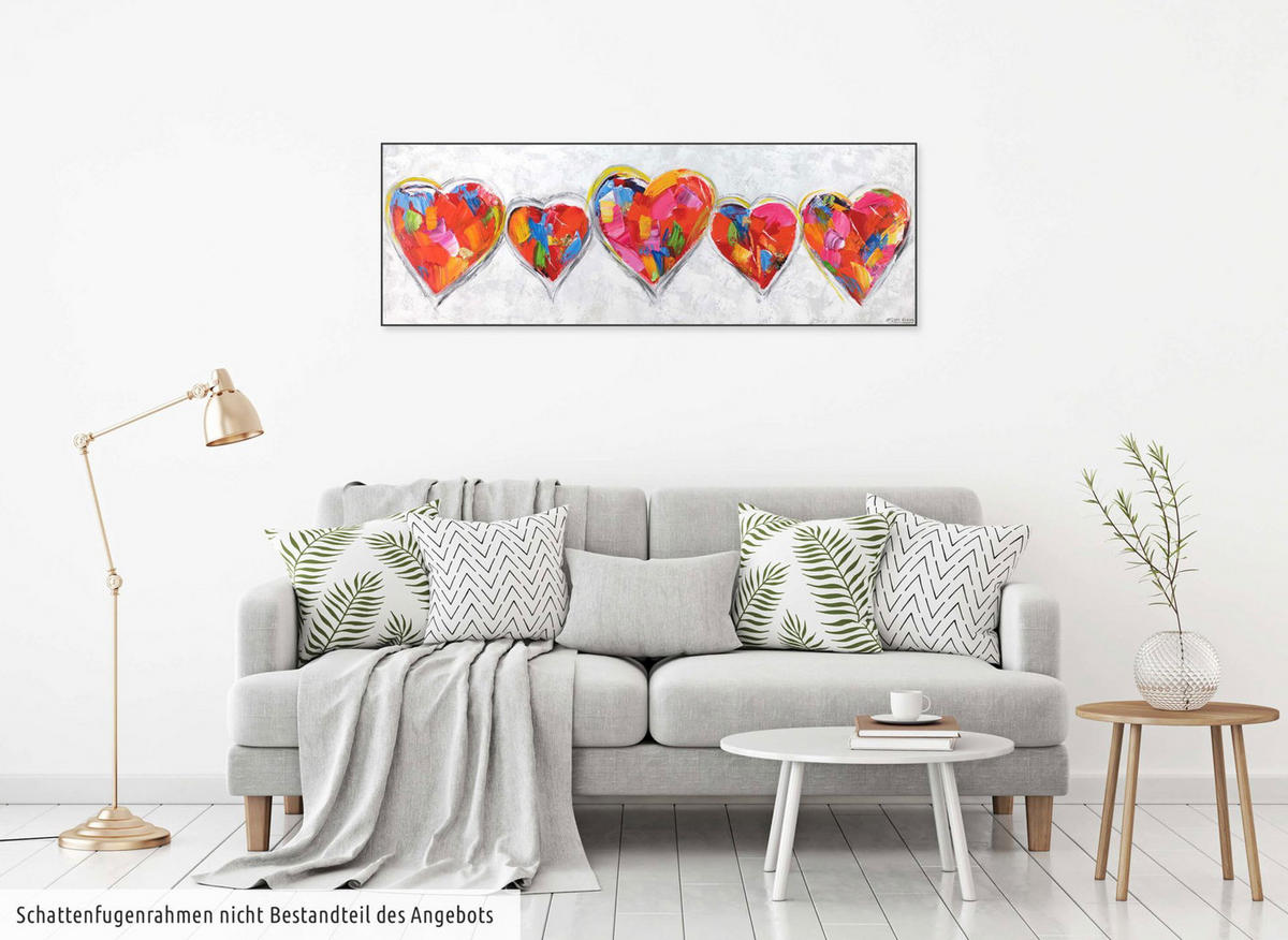 ACRYLBILD HANDGEMALT 150/50 cm - Grau, Holz/Textil (150/50cm) - KUNSTLOFT