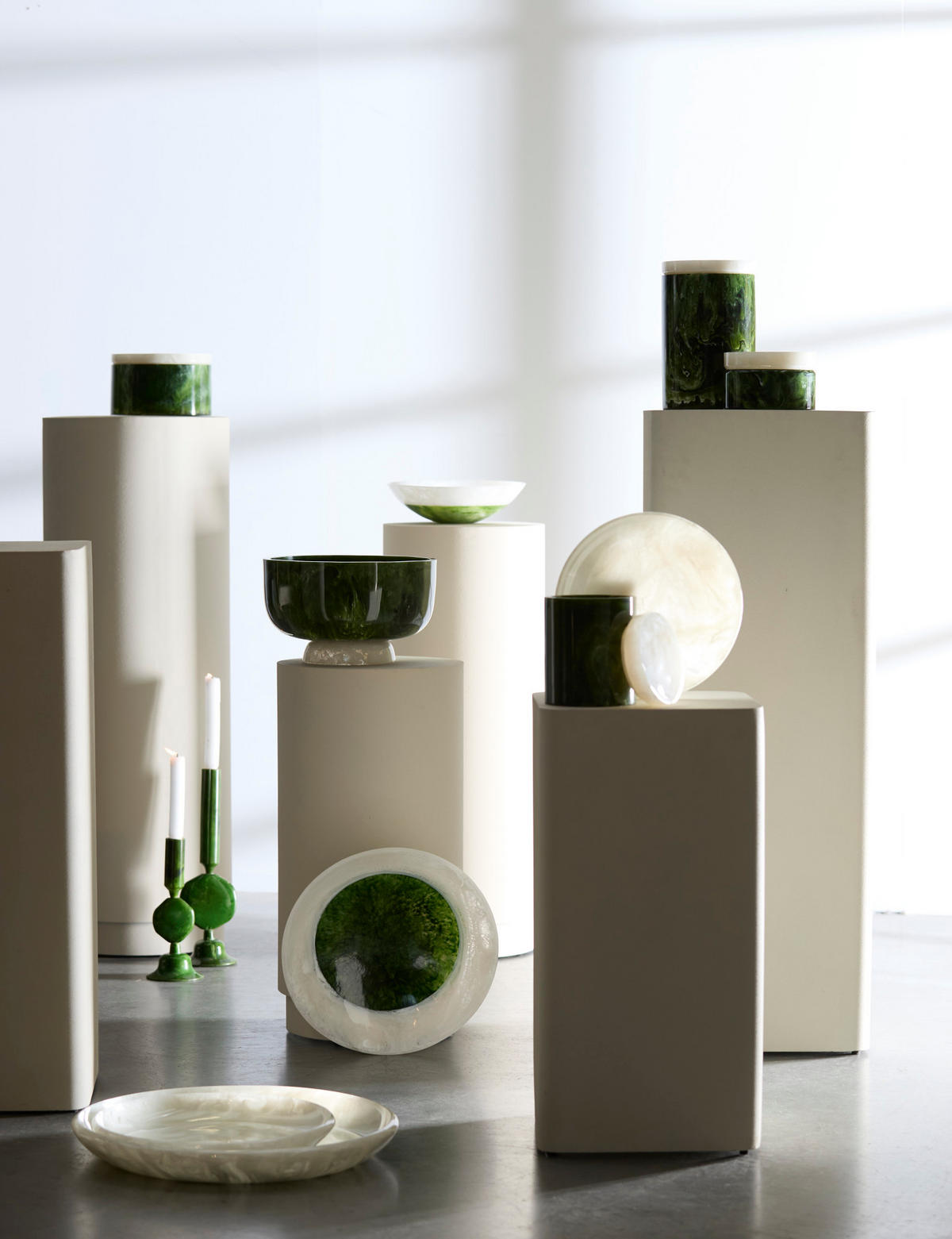DEKO-DOSE Kelimutu Grün Ø15/9,5 cm - Grün, Kunststoff (15/9.5/15cm) - Light & Living