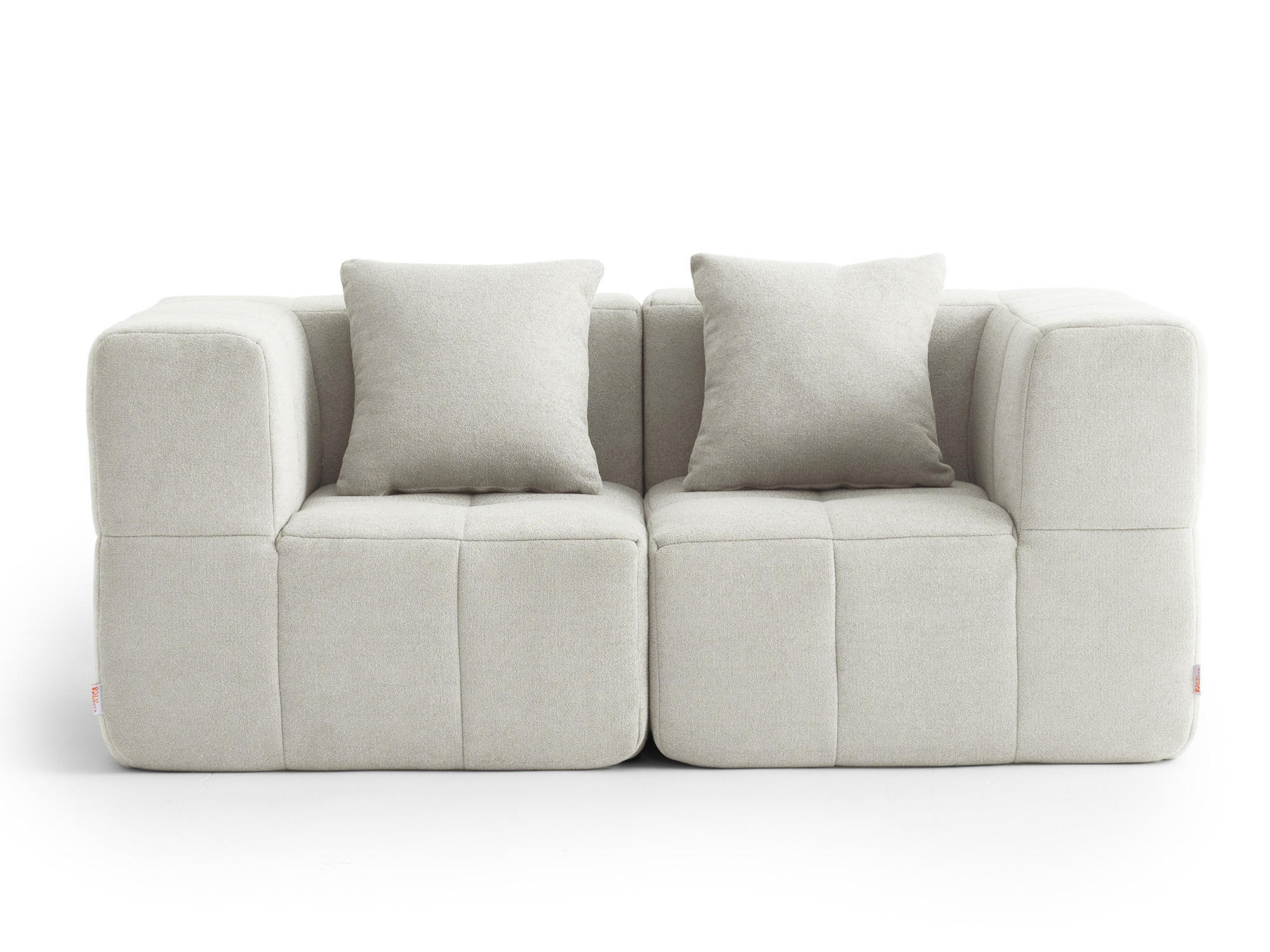 2-SITZER-SOFA Bouclé-Stoff Cremebeige - Beige, Textil (180/73/95cm) - MILYsofa