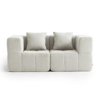 2-SITZER-SOFA Bouclé-Stoff Cremebeige - Beige, Textil (180/73/95cm) - MILYsofa