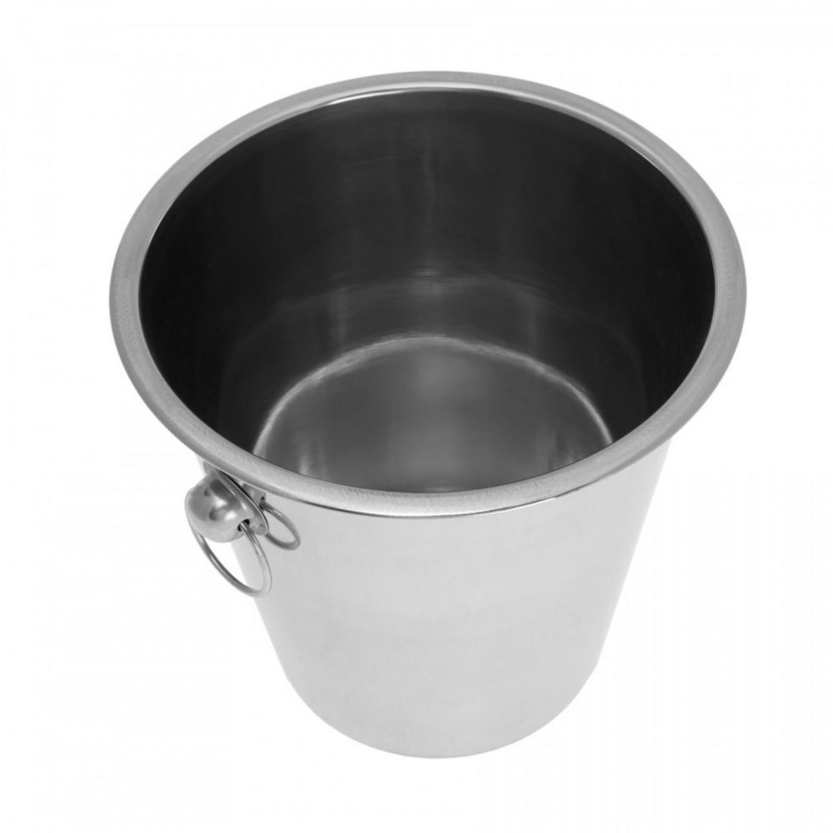 FLASCHENKÜHLER Silber 22/22/21 cm KH1242 - Silberfarben, Metall (22/21cm) - Kinghoff 