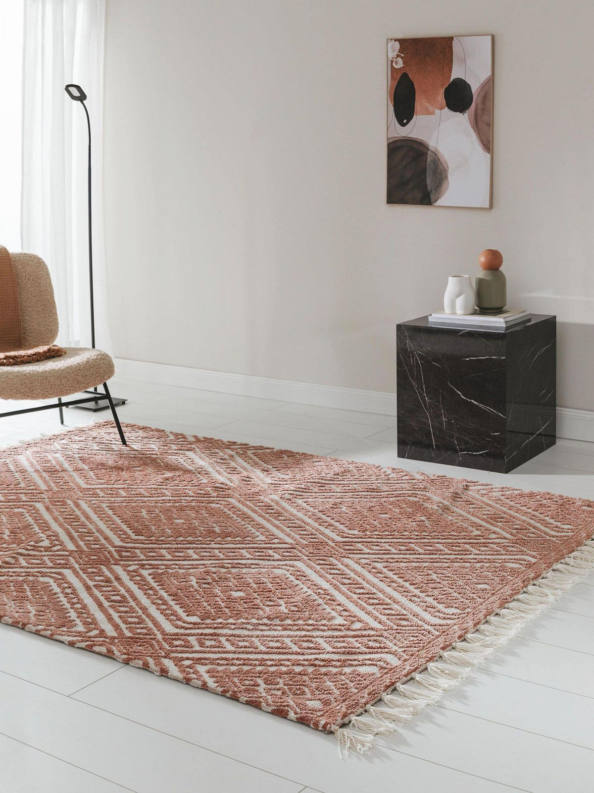 TEPPICH Elias Terracotta 160x230 cm - Braun, Textil (160/1cm) - KUNSTLOFT