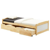 BETT MIT STAURAUM MIA 90X190 CM - Naturfarben, Holz (98/49/195cm) - IDIMEX