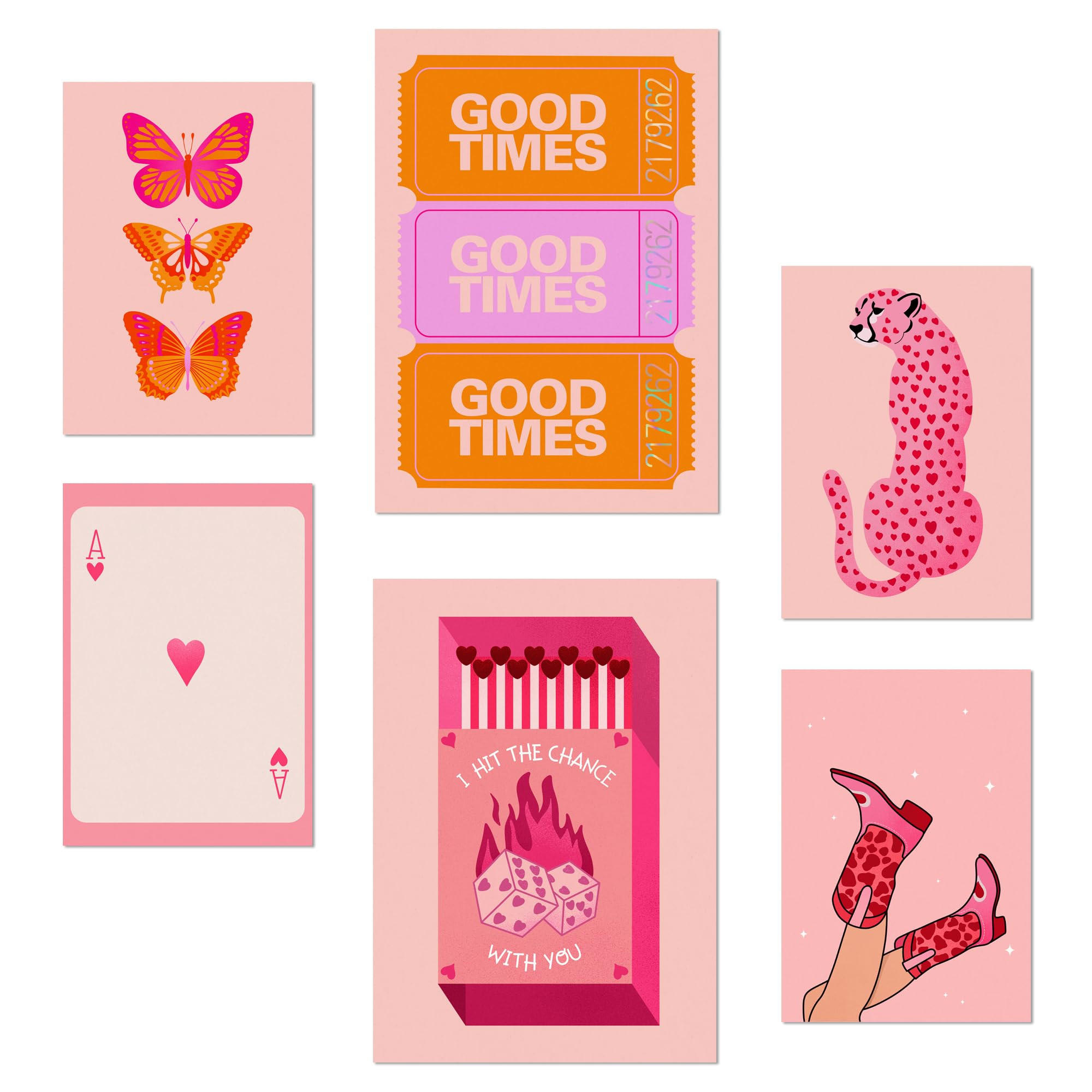 POSTER Set Mit 6 Moderner Jugendkunst A3 & A4 Rahmenlos - Klar, Papier (29/3cm) - Nacnic