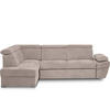 SCHLAFECKSOFA RATLO links 4/5-Sitzer mit Bettkasten, beige - Beige/Silberfarben, Textil (270/190cm) - KONSIMO®