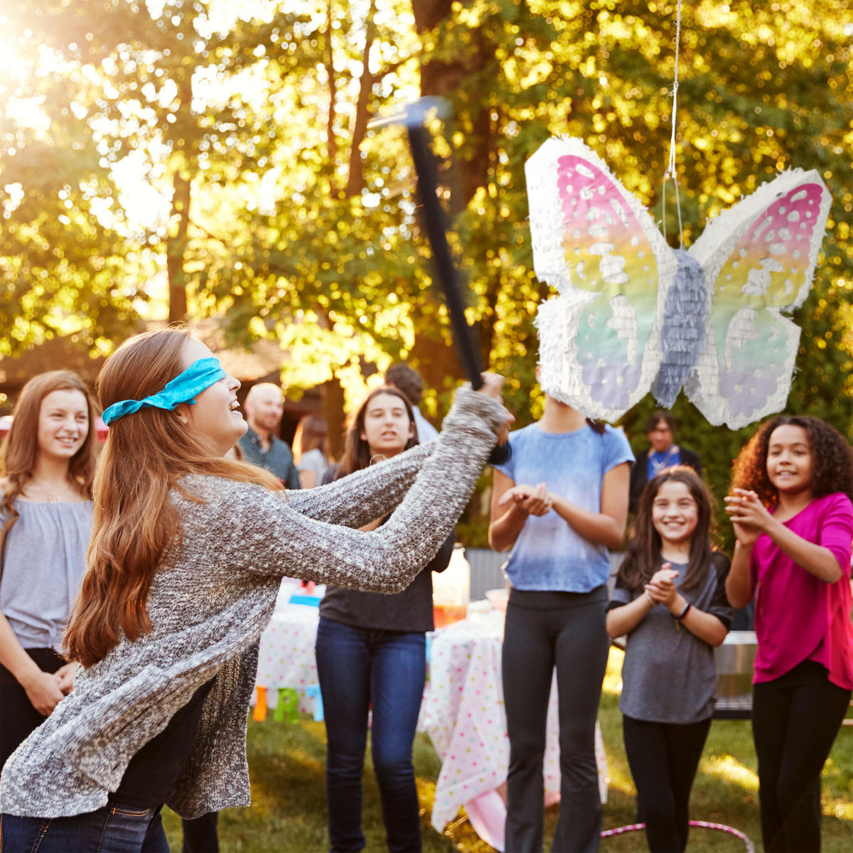 PINATA - Multicolor, Papier/Wellpappe (58/48/10cm) - Relaxdays