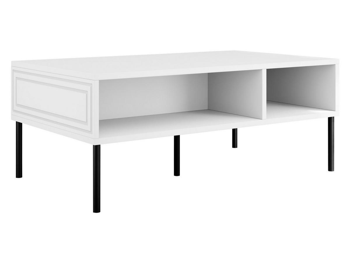 COUCHTISCH Palazzo Bis - Schwarz/Weiß, Holzwerkstoff/Metall (60/110/40cm) - MIRJAN24