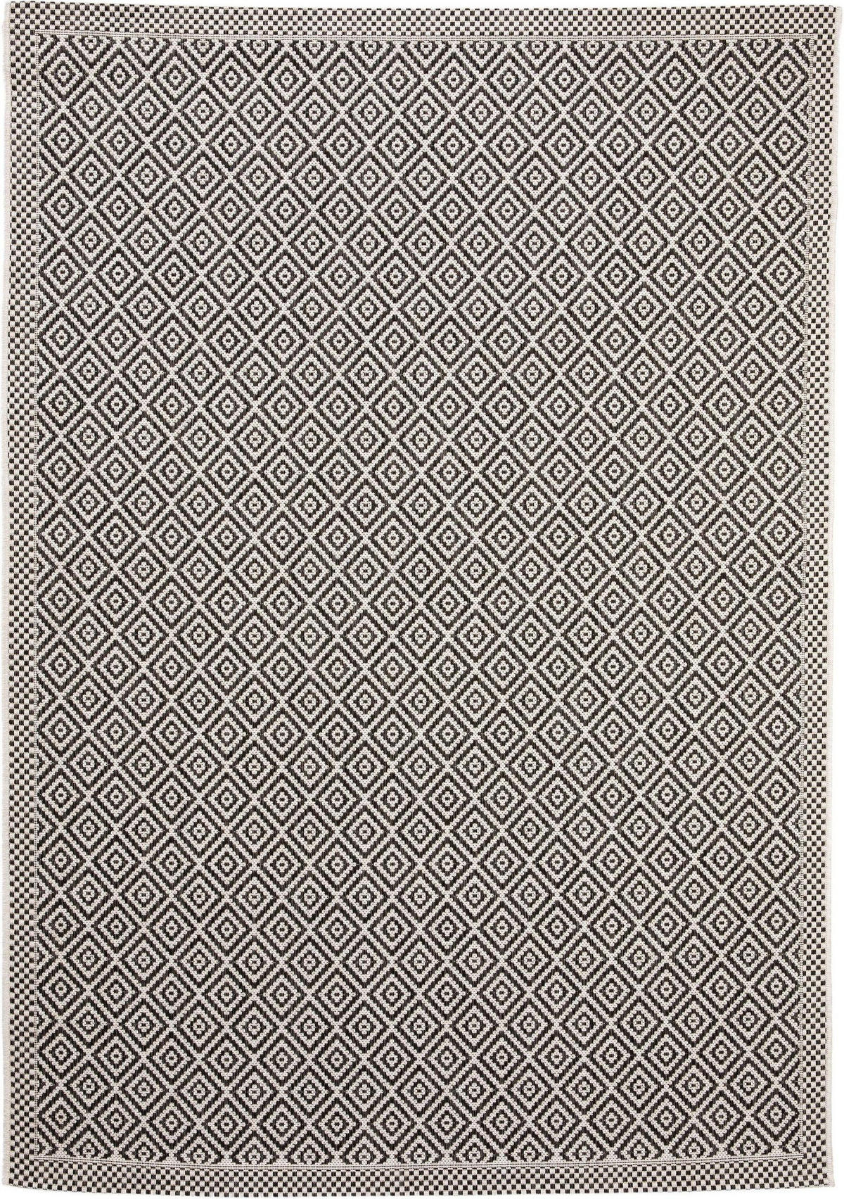 OUTDOORTEPPICH Cleo Weiß/Schwarz 240x340 cm - Weiß, Textil (240/340cm) - benuta Nest