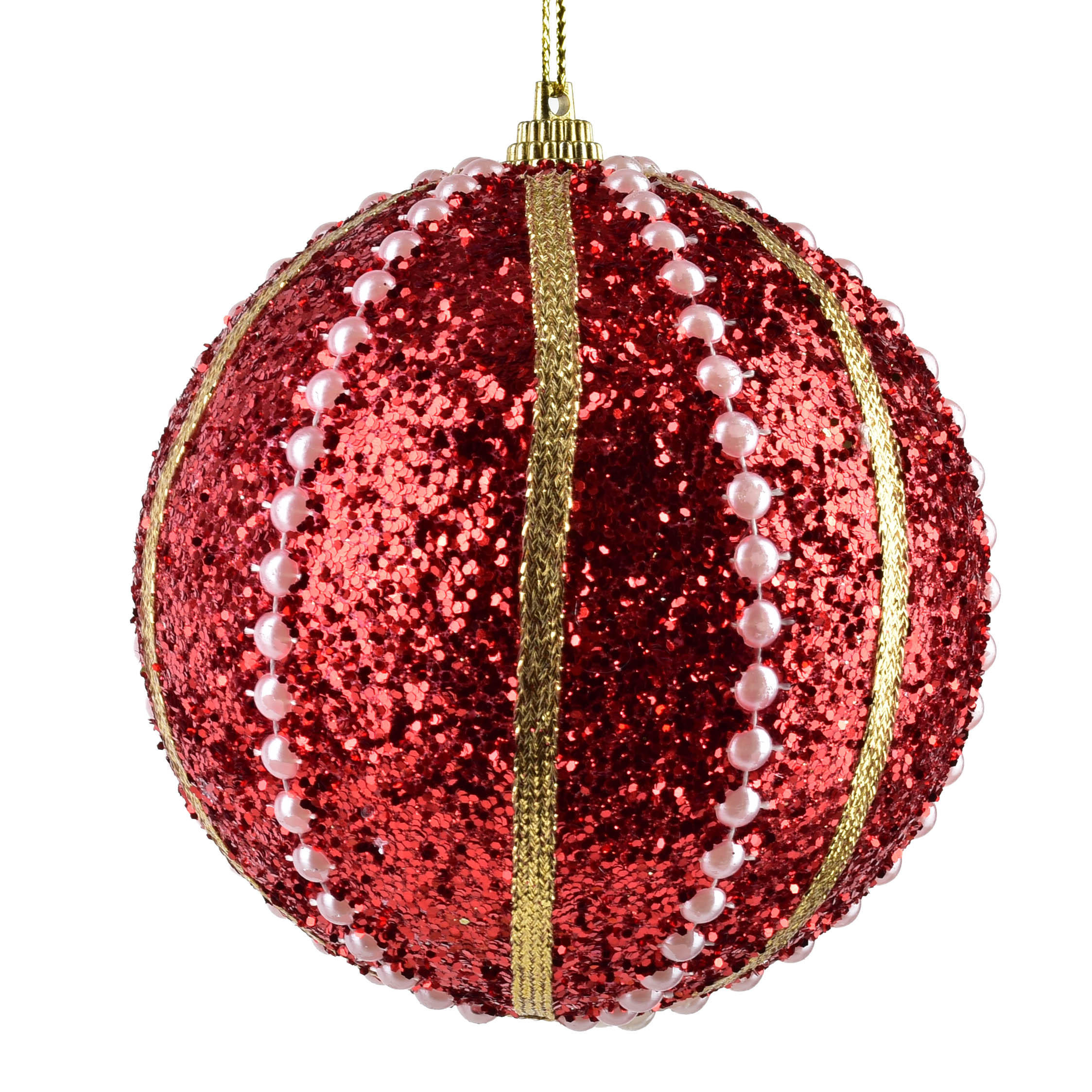 WEIHNACHTSKUGEL Santa Lila 10cm Styropor - Rot, Kunststoff (10/10/10cm) - Mondex