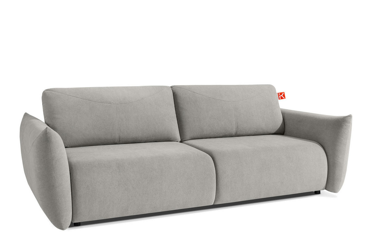 3-SITZER-SOFA LAVIS, Grau - Grau, Holz/Textil (242/87/111cm) - KONSIMO®