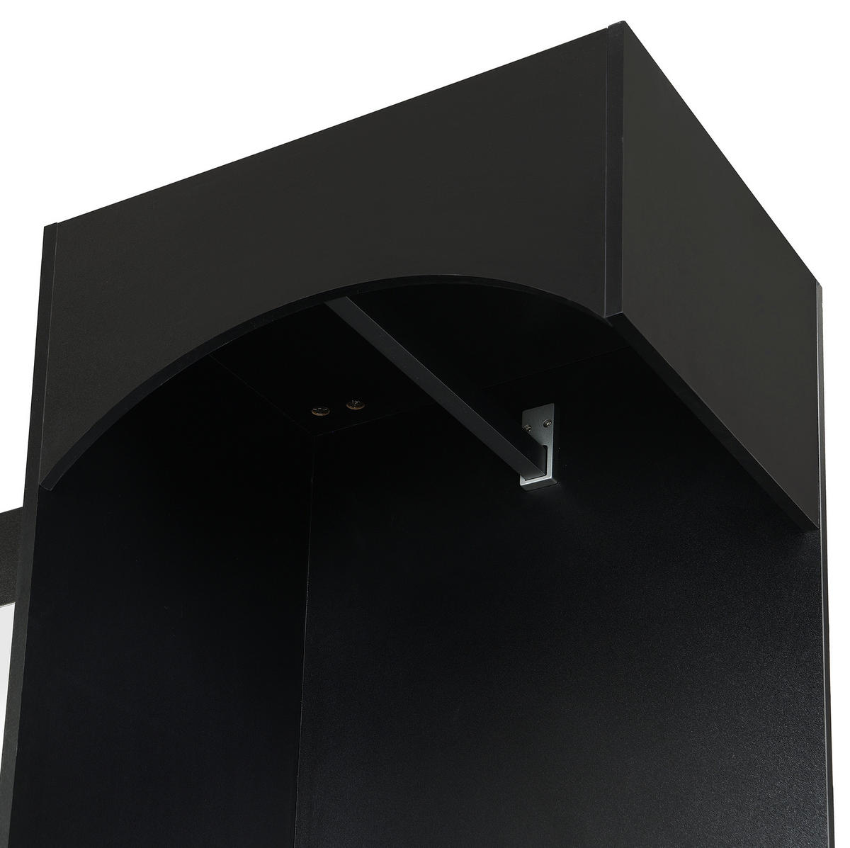 GARDEROBE 110/185,5/33 cm Schwarz aus MDF und Spanplatte mit Spiegel - Schwarz, Holzwerkstoff (33/185.5/110cm) - OKMYHOME
