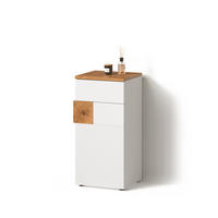 MIDISCHRANK Tanaro Weiß 40 x 84 cm - Weiß, Holzwerkstoff (40/84/37cm) - Livinity®