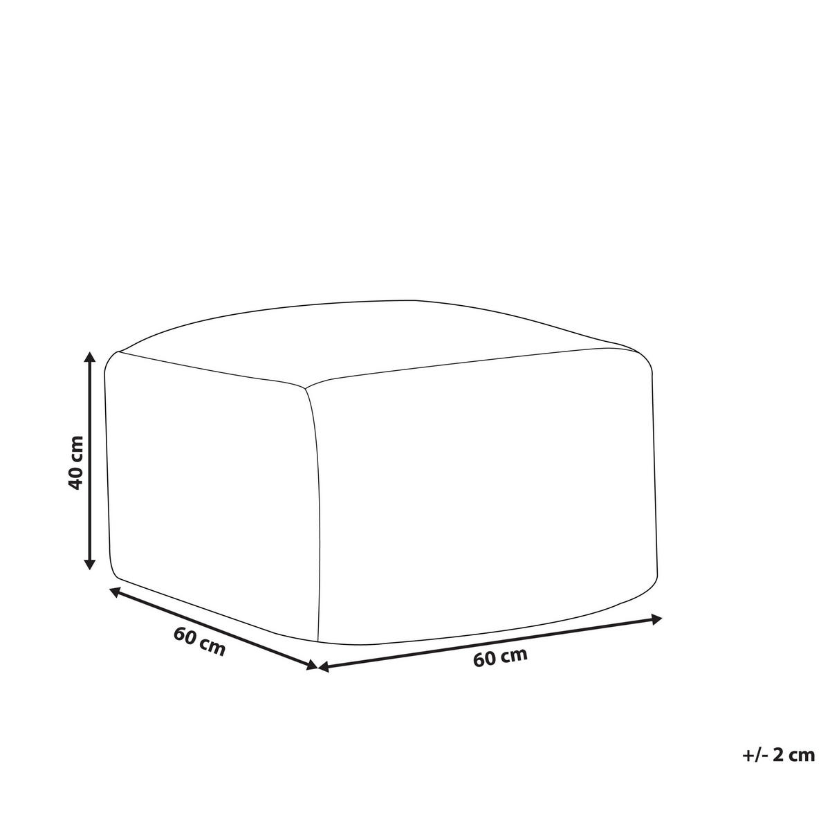 POUF Manisa 60/60/40 cm - Braun, Textil (60/40/60cm) - Beliani