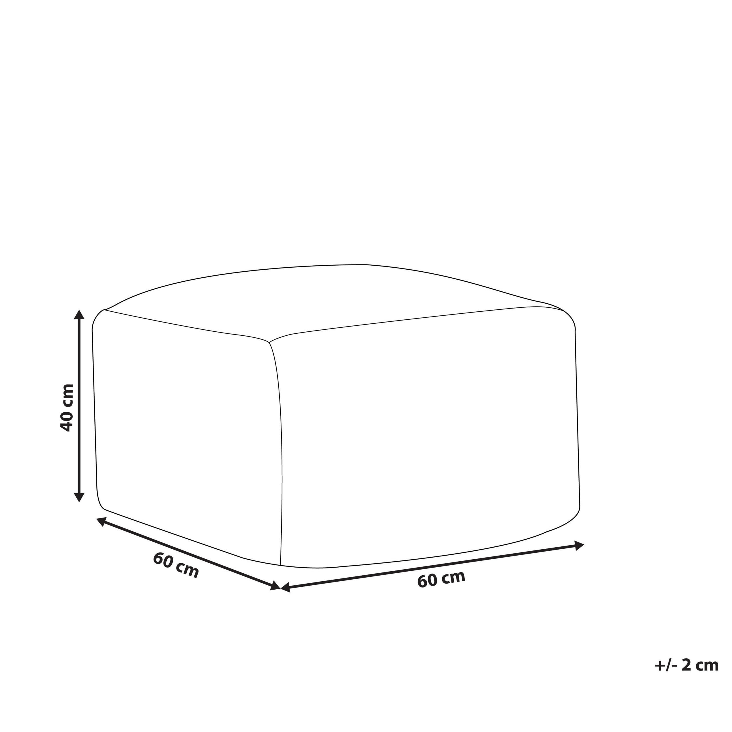 Thumbnail - Beliani Pouf, Braun, Textil, 1-Sitzer, Quadratisch, 60x40x60 cm, Wohnzimmer, Hocker, Poufs