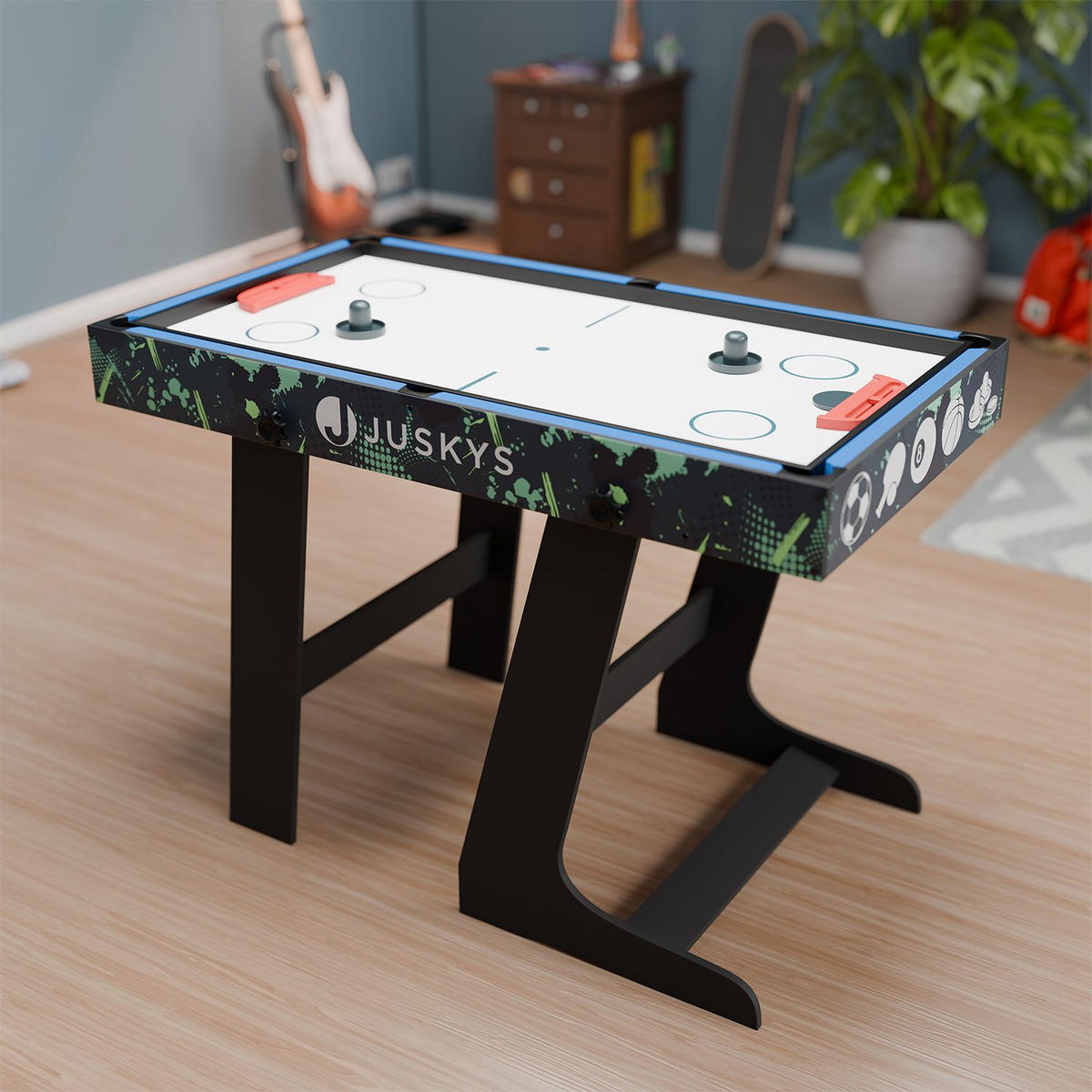 SPIELTISCH Ballzauber 5-in-1 inkl Zubehör - Multicolor, Holz (58/73/104cm) - Juskys