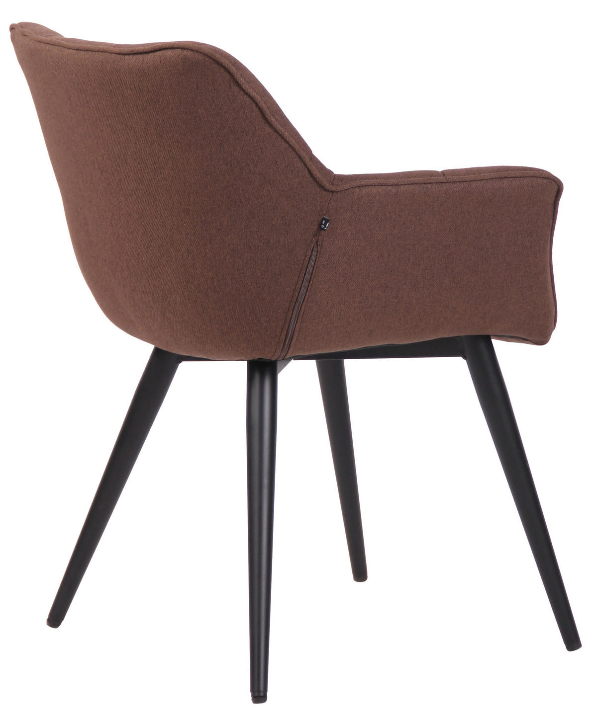 ESSZIMMERSTUHL Rosini Stoff, Gestell Metall matt Schwarz Braun - Schwarz/Braun, Textil/Metall (64/84/60cm) - TPFLiving