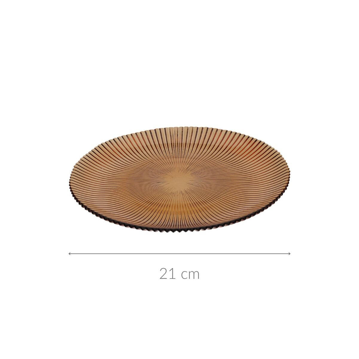 DESSERTTELLER Amber Ø 21 cm - Orange, Glas (21cm) - Home Styling Collection