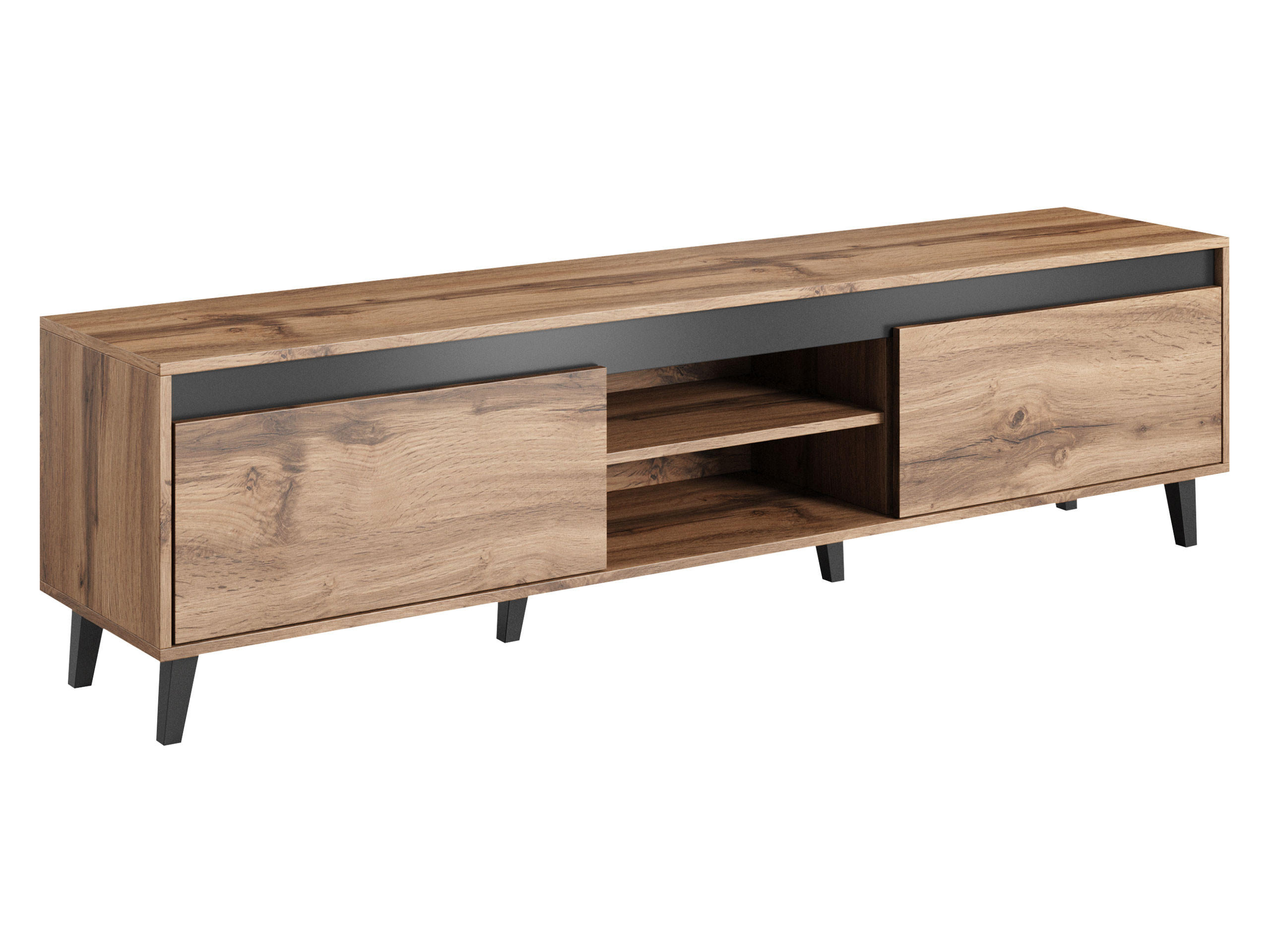 Mirjan24 Tv-Element Eiche Wotan 170x49x38 cm