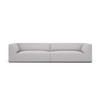 SOFA Ruby aus strukturiertem Stoff hellgrau 4 Sitzplätze - Hellgrau, Textil (302/69/93cm) - Micadoni