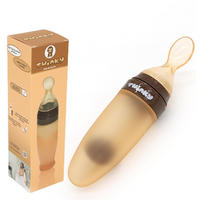 FLASCHENLÖFFEL Praktisch Essen & Trinken Qualität PPU Silikon - Braun, Kunststoff (10/3cm) - Twinky