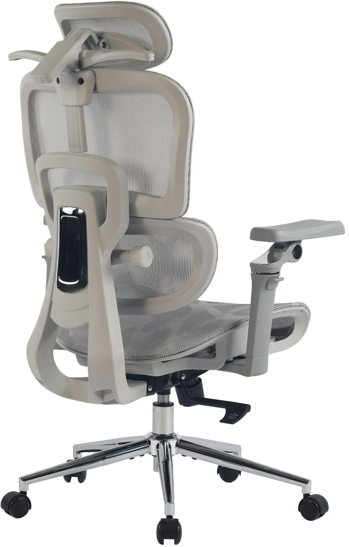 CHEFSESSEL Netzstoff Grau - Grau, Textil/Metall (71/109/72cm) - CLP