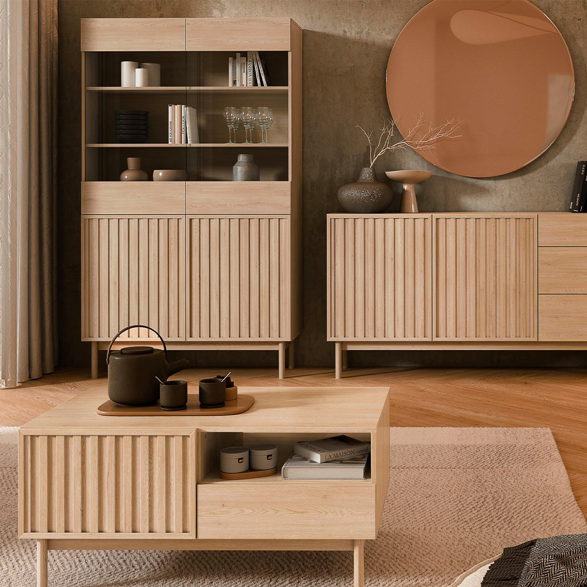 KONFERENČNÍ STOLEK Idor Dřevo - hnědá, kompozitní dřevo (63.6/106/53.3cm) - Petits-meubles