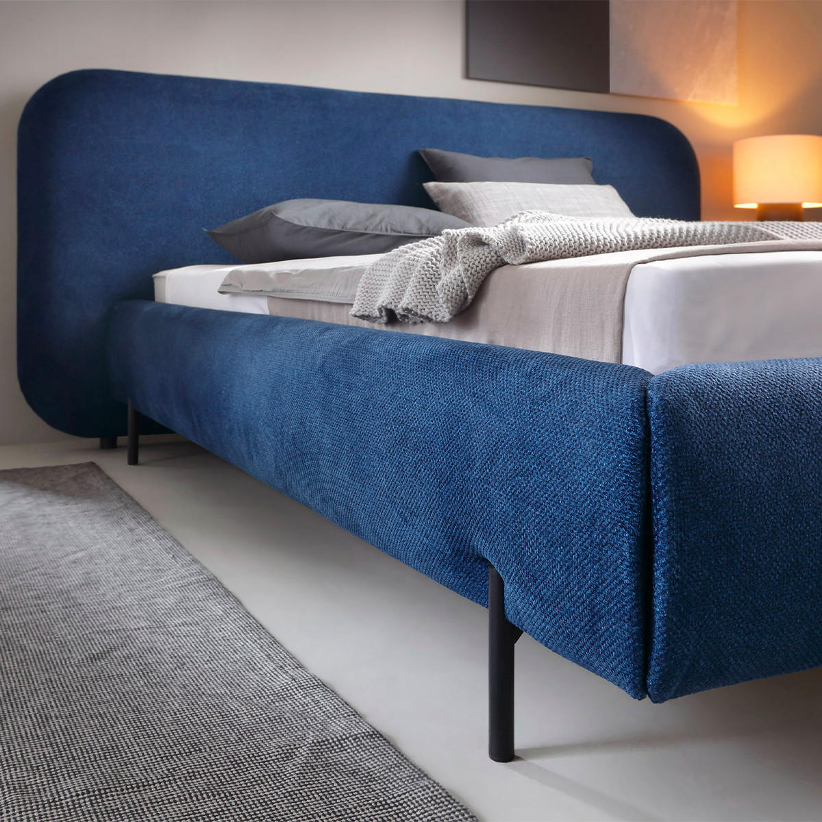 BOXBETT 180/200 Tobias Blau - Blau, Holz (180/200cm) - Petits-meubles