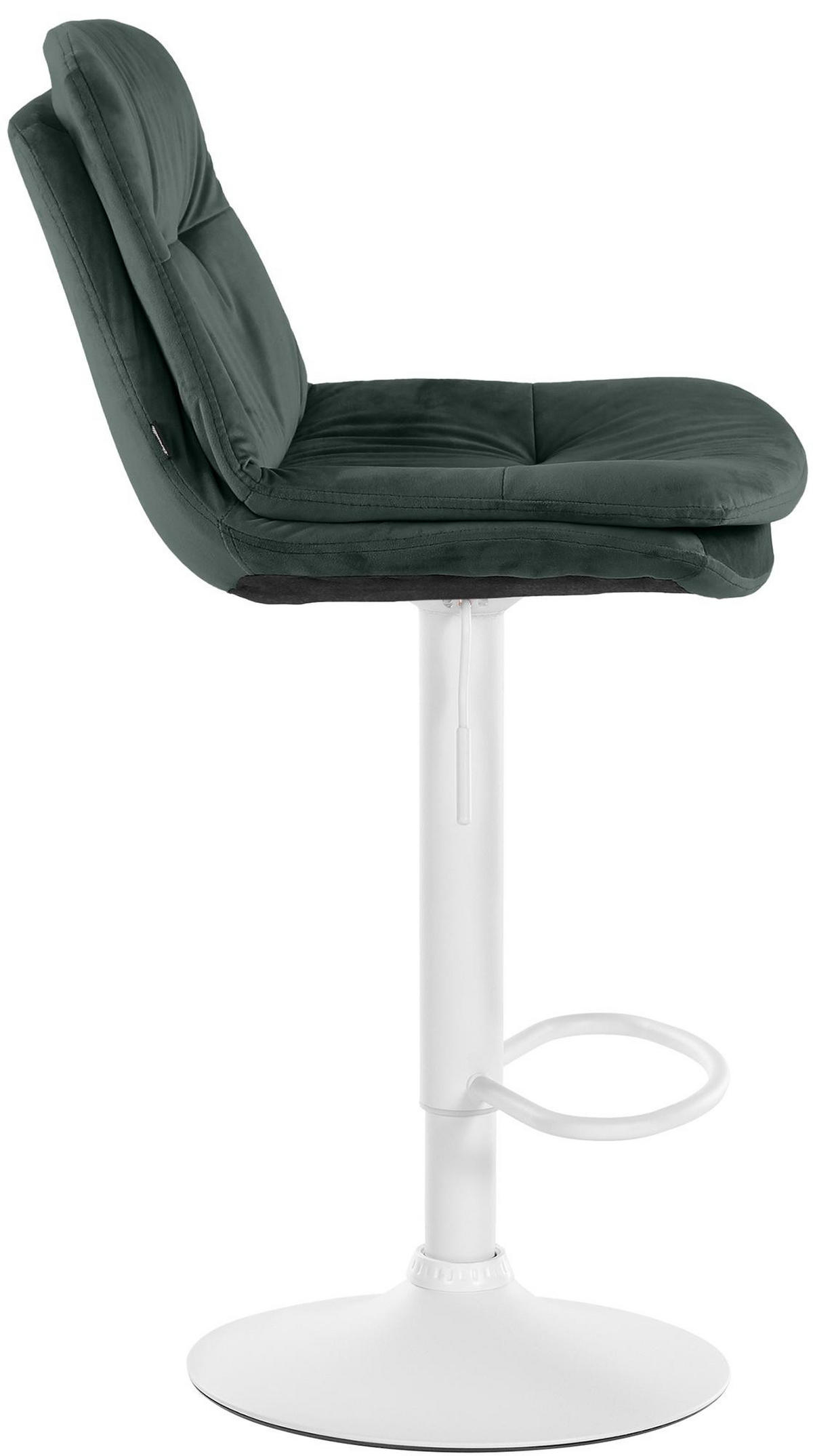 BARHOCKER Samt dunkelgrün - Dunkelgrün/Schwarz, Textil (46/94/54cm) - CLP