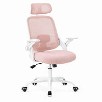 BÜROSTUHL ergonomisch höhenverstellbar Rosa - Pink, Metall (47/117.5/63.5cm) - Meubliv